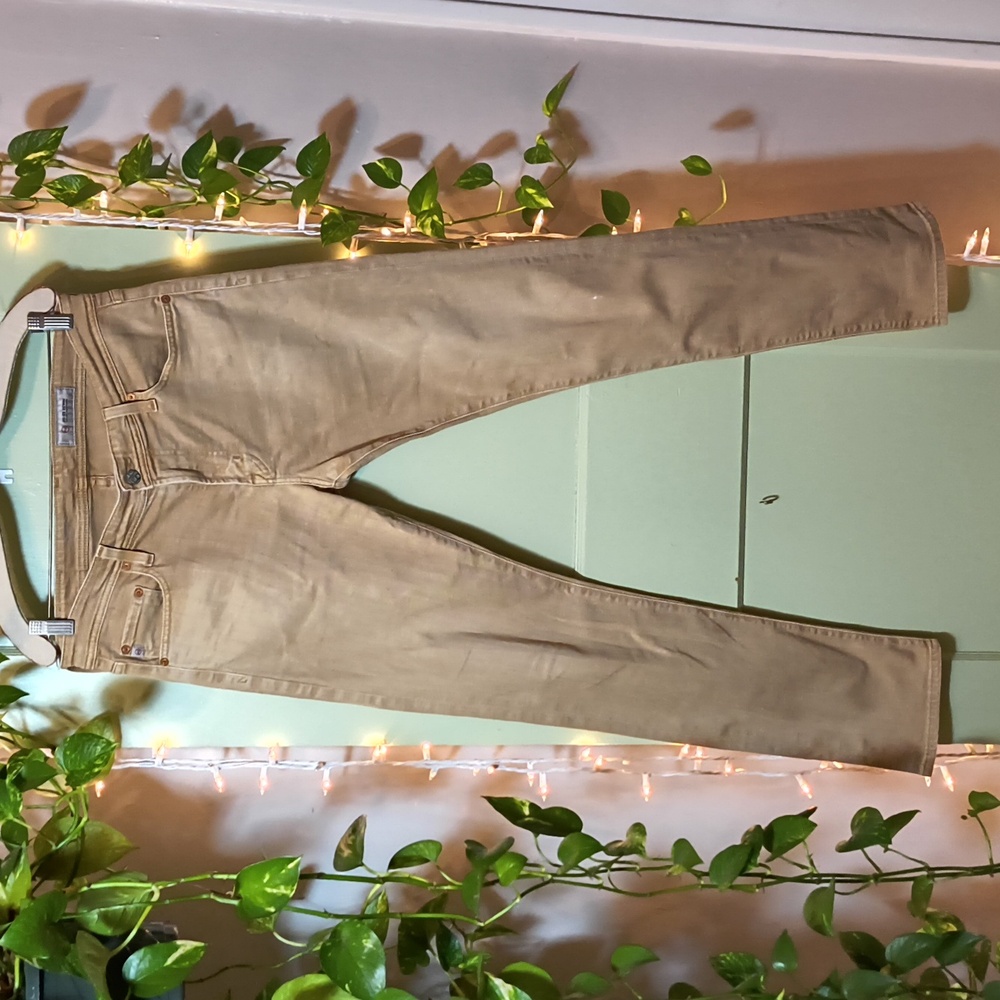 Men's AG Adriano Goldschmied Tellis Tan Beige Slim Jeans 32R